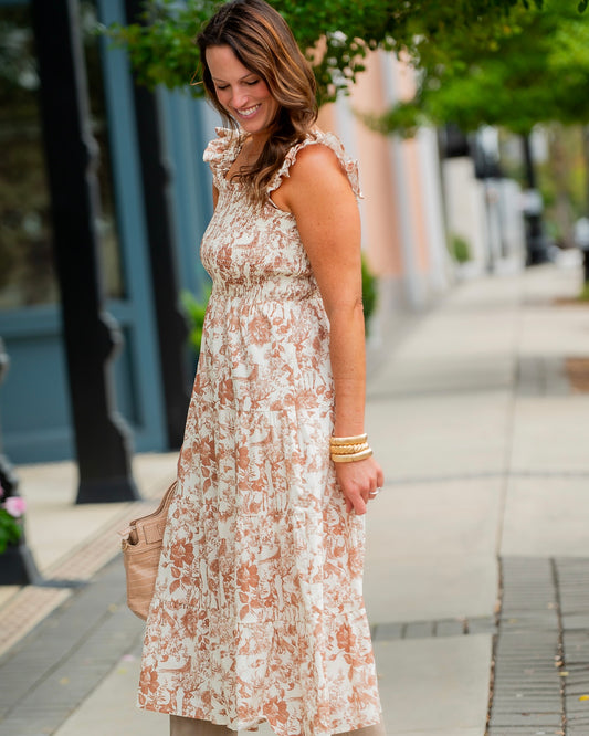 Tina Toile Smocked Dress