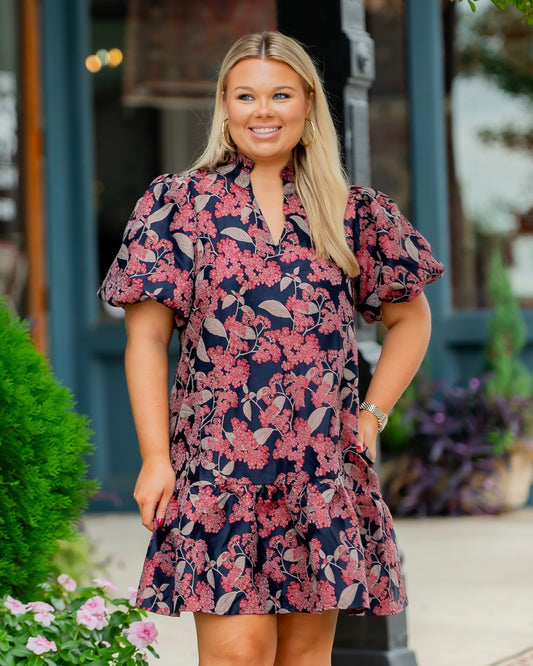 Kalispell Floral Puff Sleeve Dress