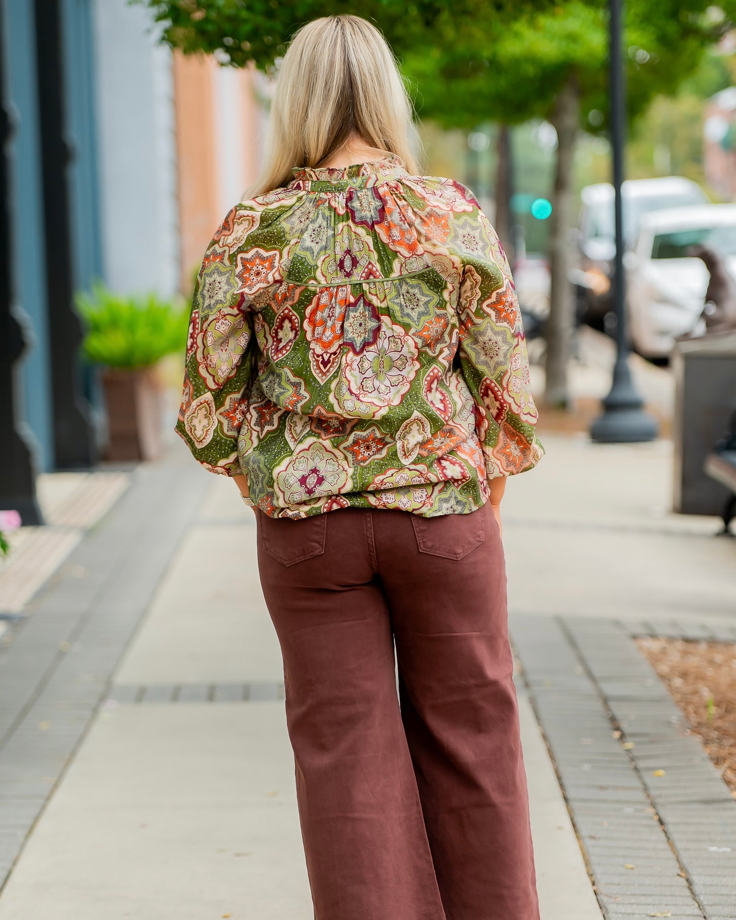 Veronica High Rise Crop Jean - Brown