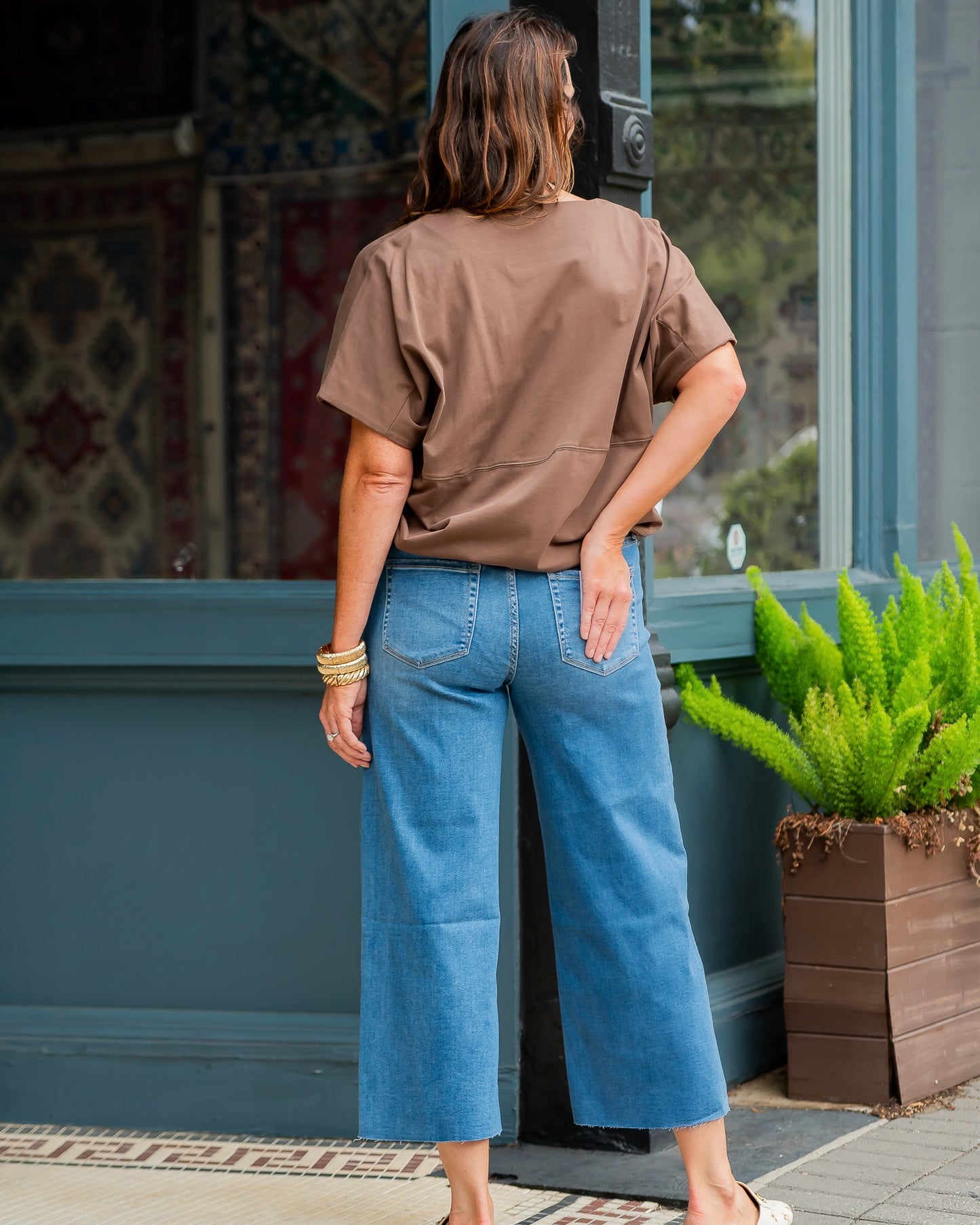 Vervet Aileeah High Crop Slim Wide Jean