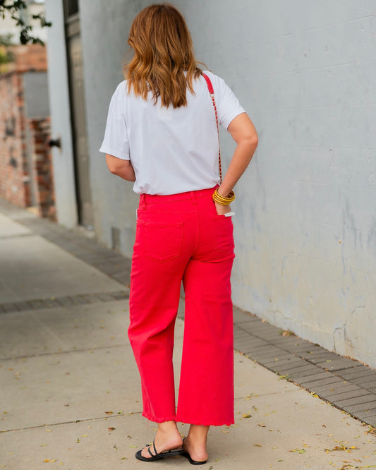 Rosie Red High Rise Crop Jeans by Risen