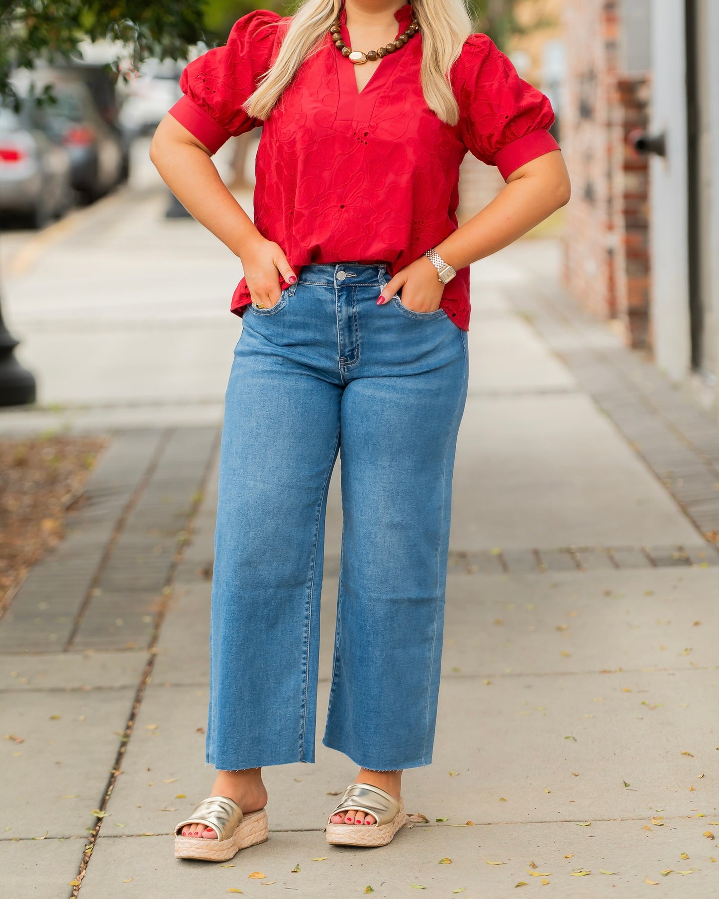Vervet Aileeah High Crop Slim Wide Jean