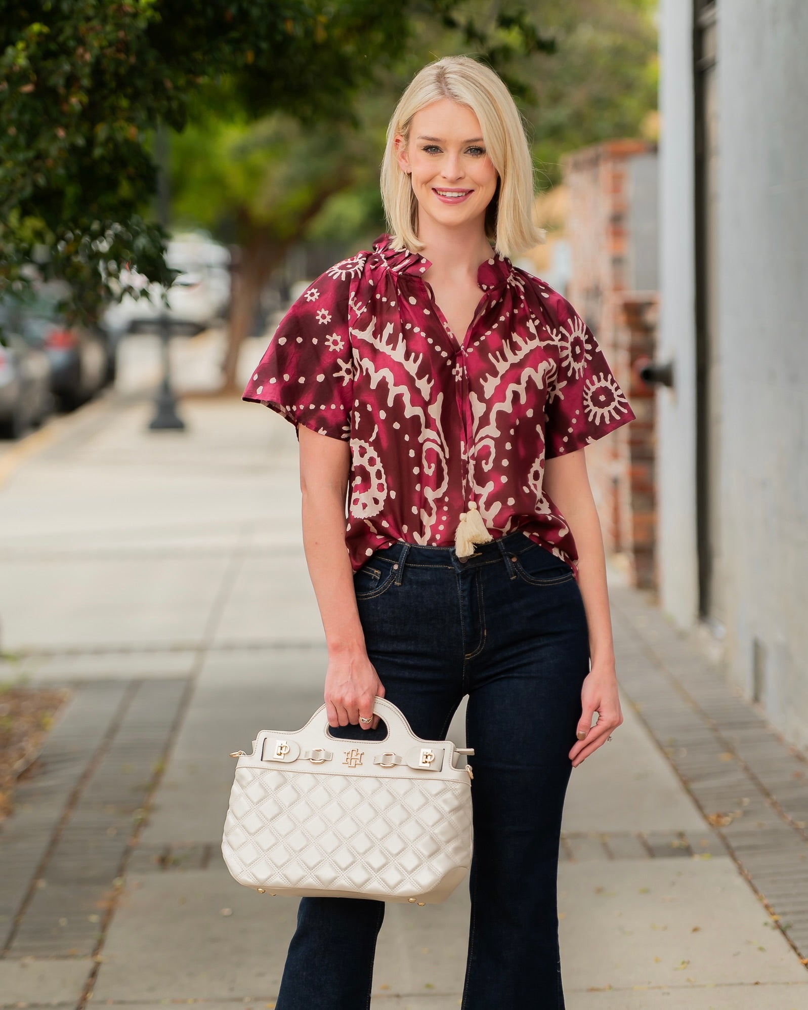 Savannah Handbag Pearl DQ – Caroline Hill