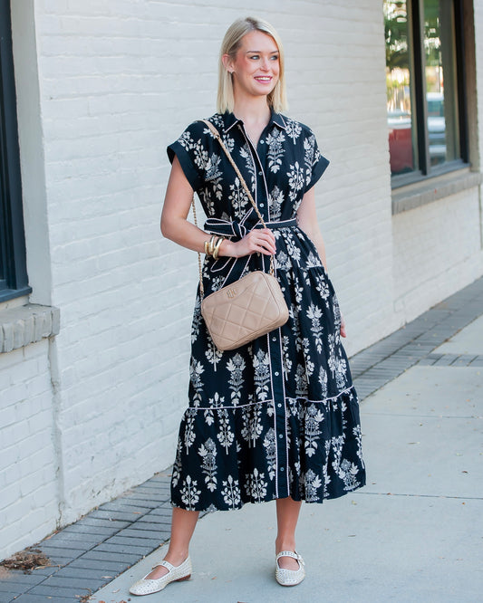 Britton Botanical Midi- Black