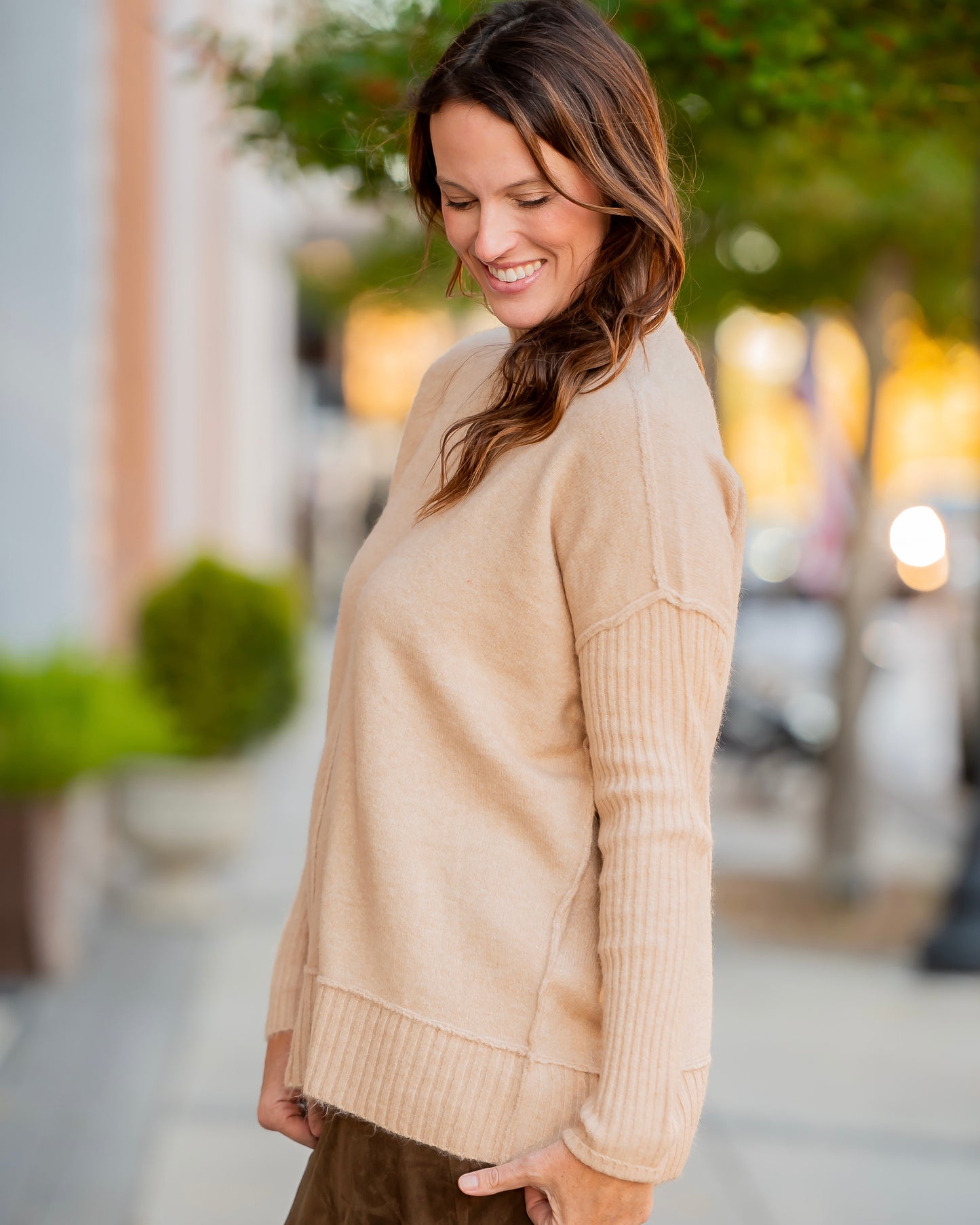 Pearson So Comfy Sweater-Latte