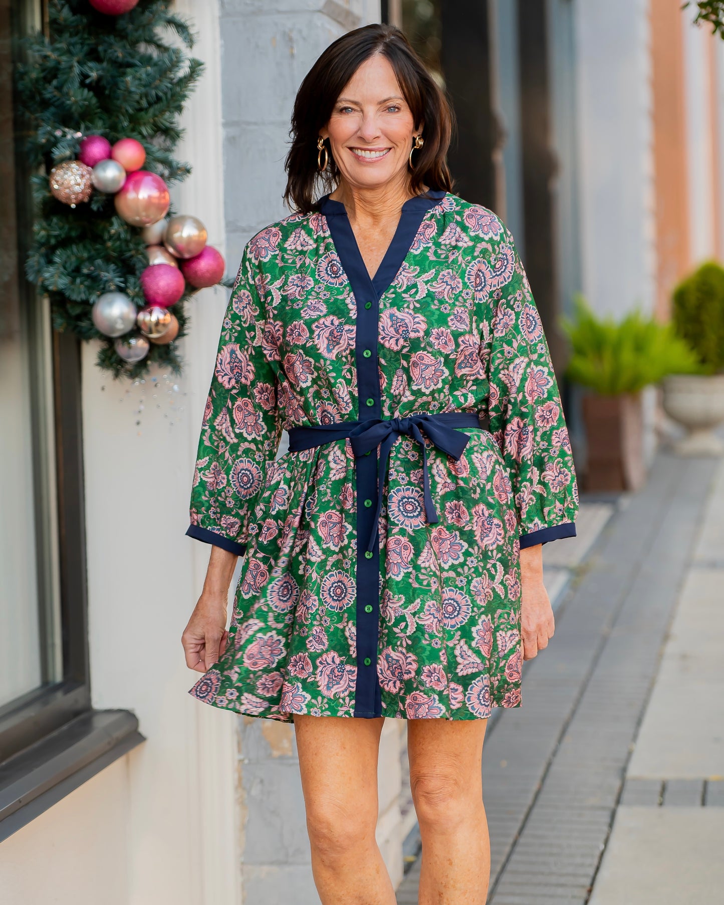 Abbott Floral Dress-Green