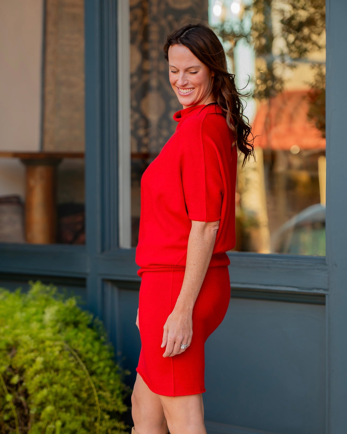 Jessica Asymmetrical Sweater Dress