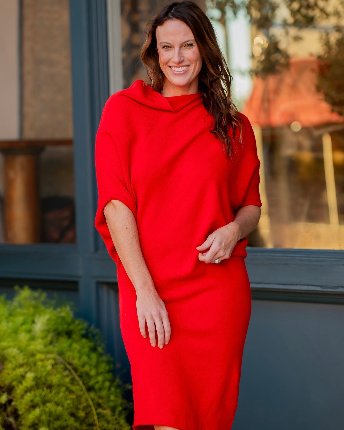 Jessica Asymmetrical Sweater Dress