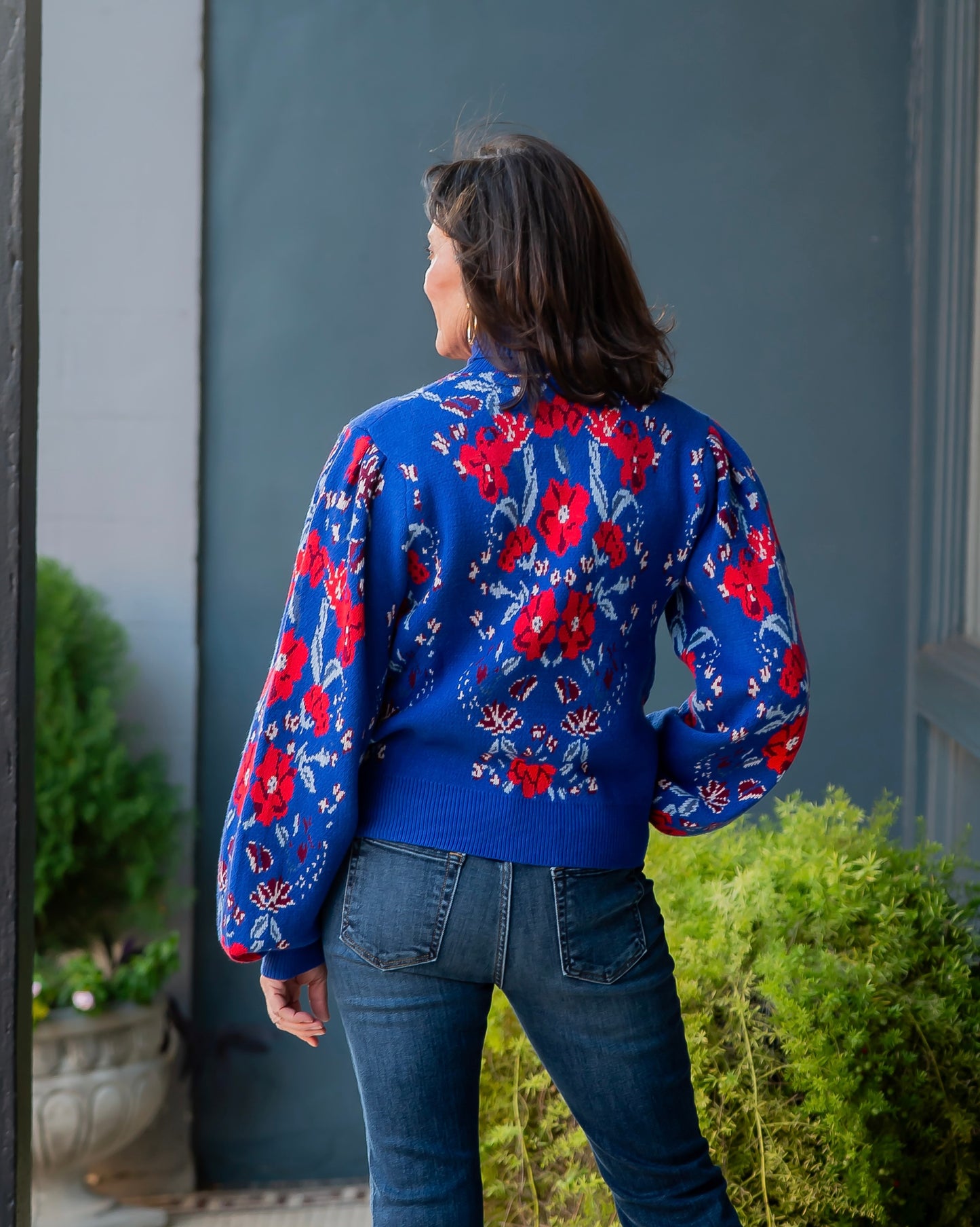 Logan Floral Turtleneck Sweater