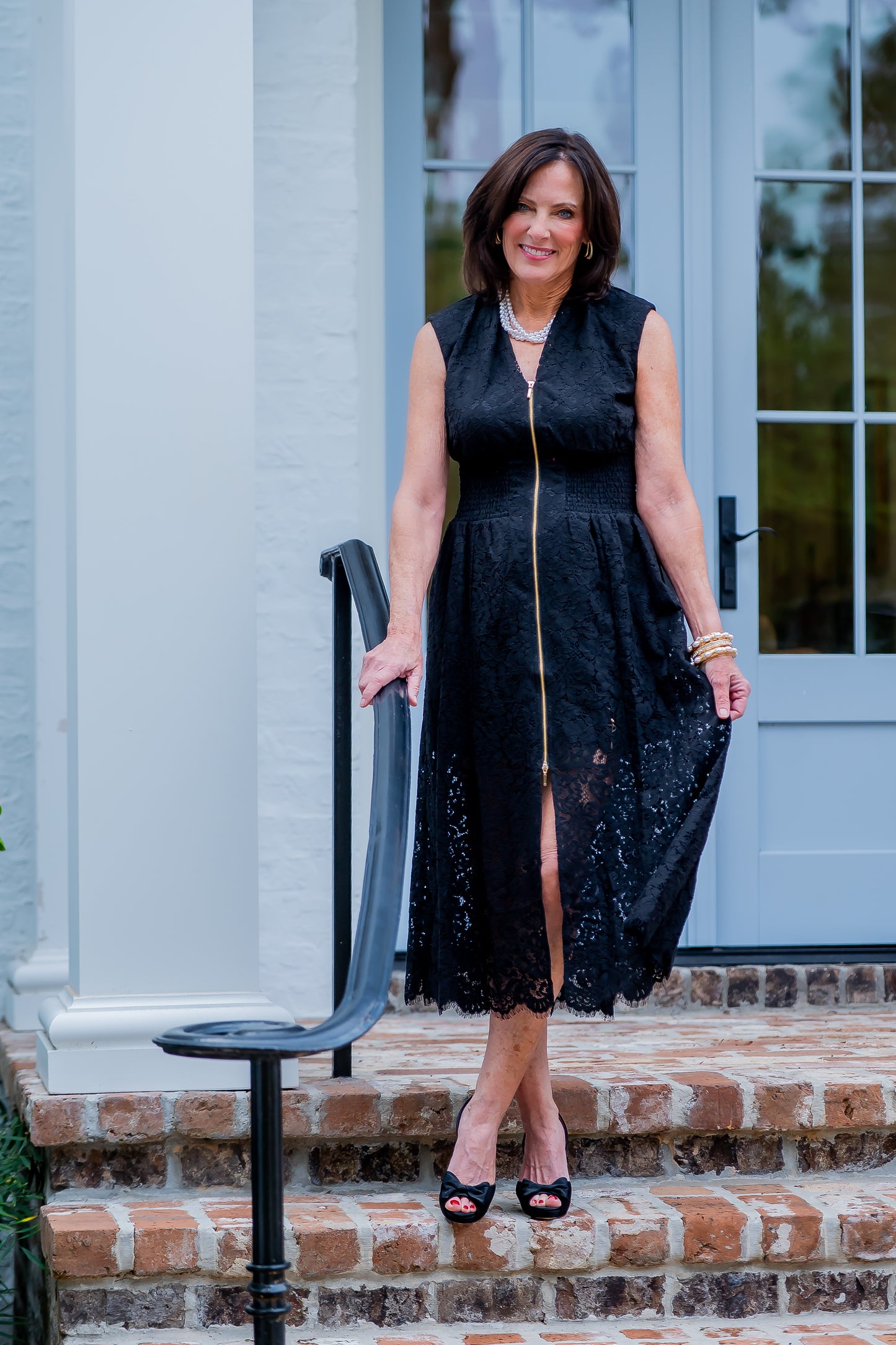 New York Lace Dress-Black