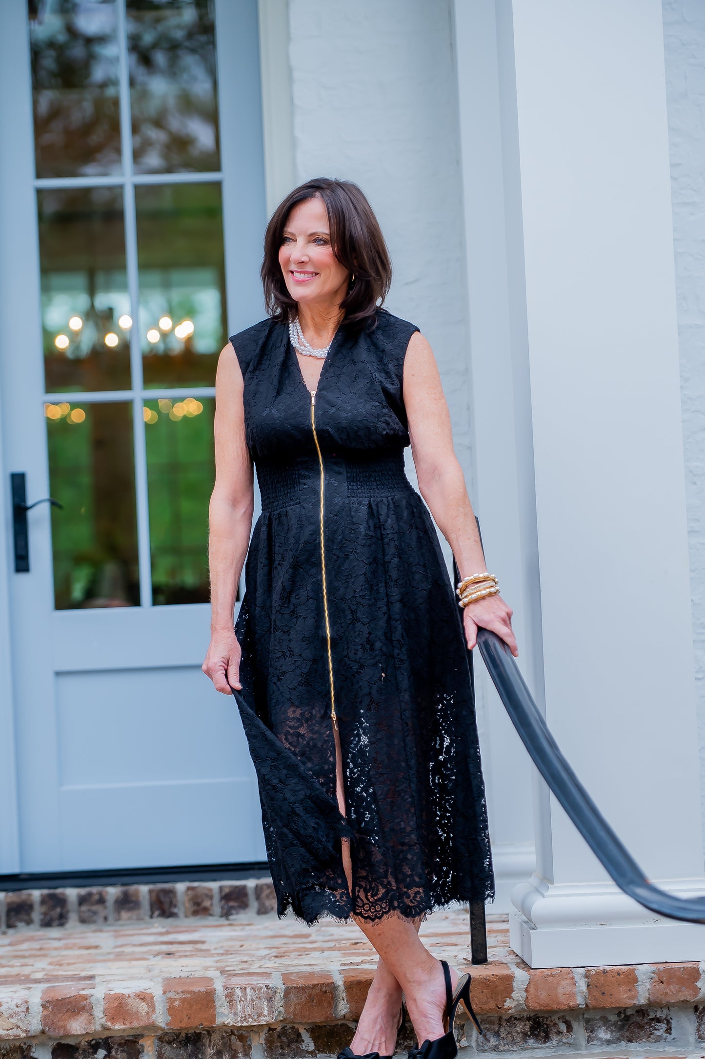 New York Lace Dress-Black