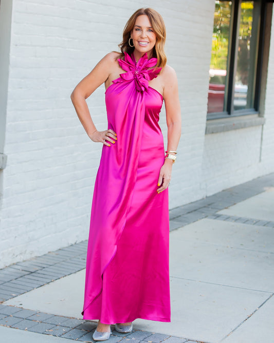 Stop The Show Fuchsia Maxi Dress
