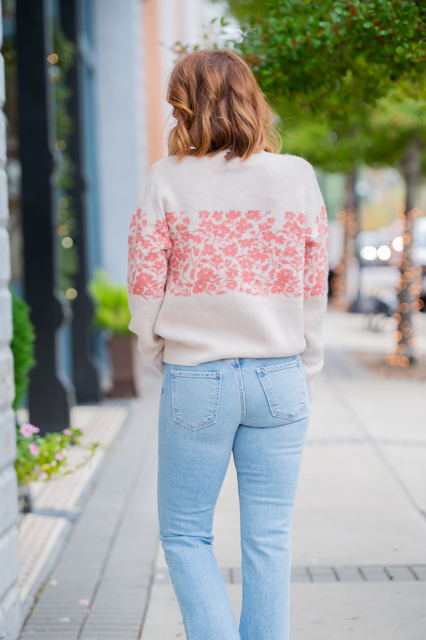 Finch Floral Banded Sweater