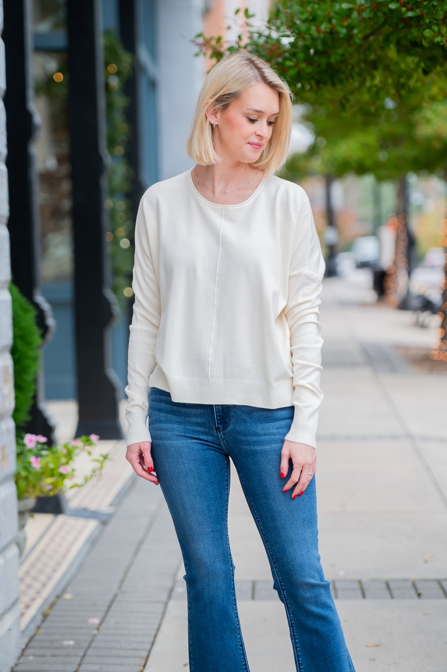 Berkley Lightweight Sweater- Ivory