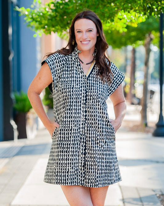 Annabelle Cream Striped Dress