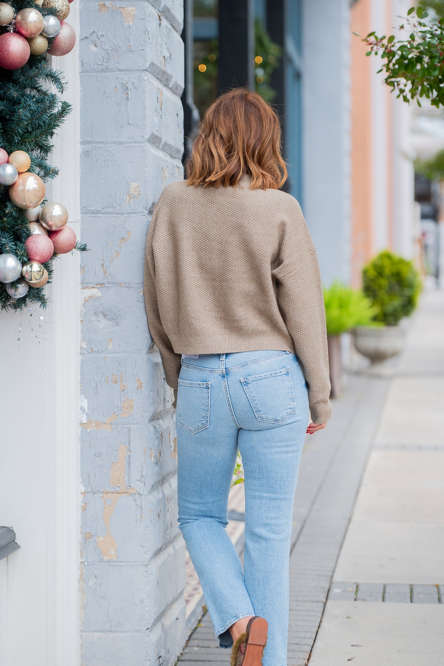 Mona Knitted Crewneck- Taupe