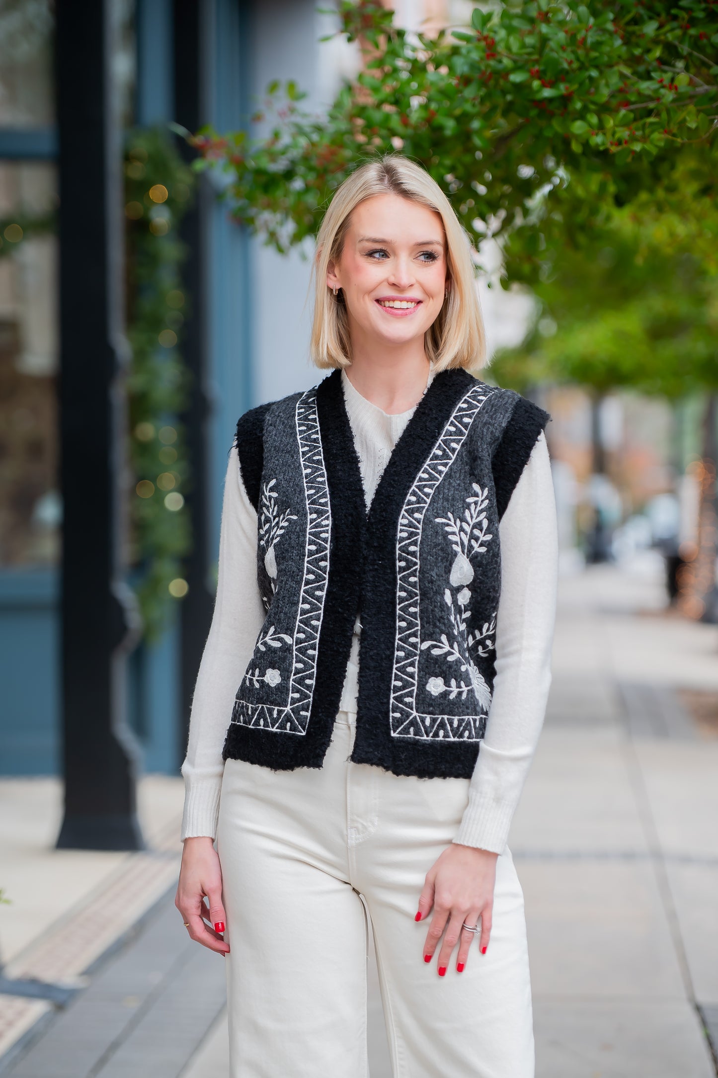 Dakota Floral Sweater Vest