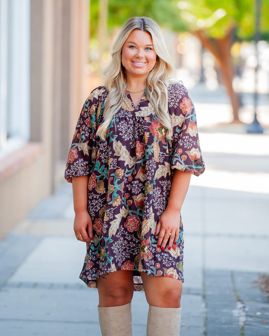 Betty Brown Floral Dress