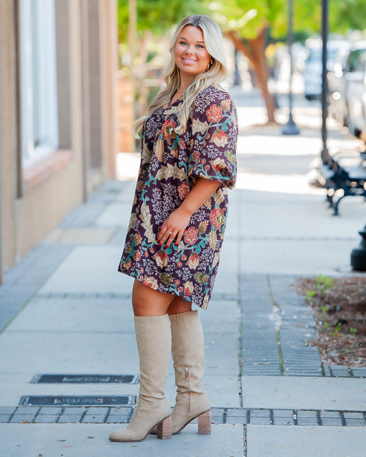 Betty Brown Floral Dress