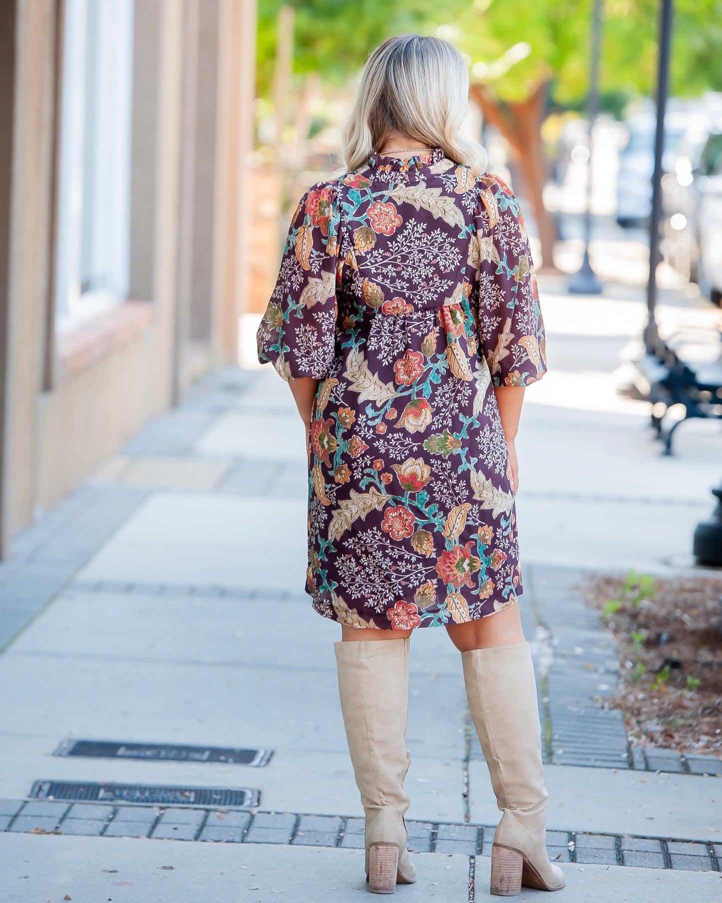 Betty Brown Floral Dress