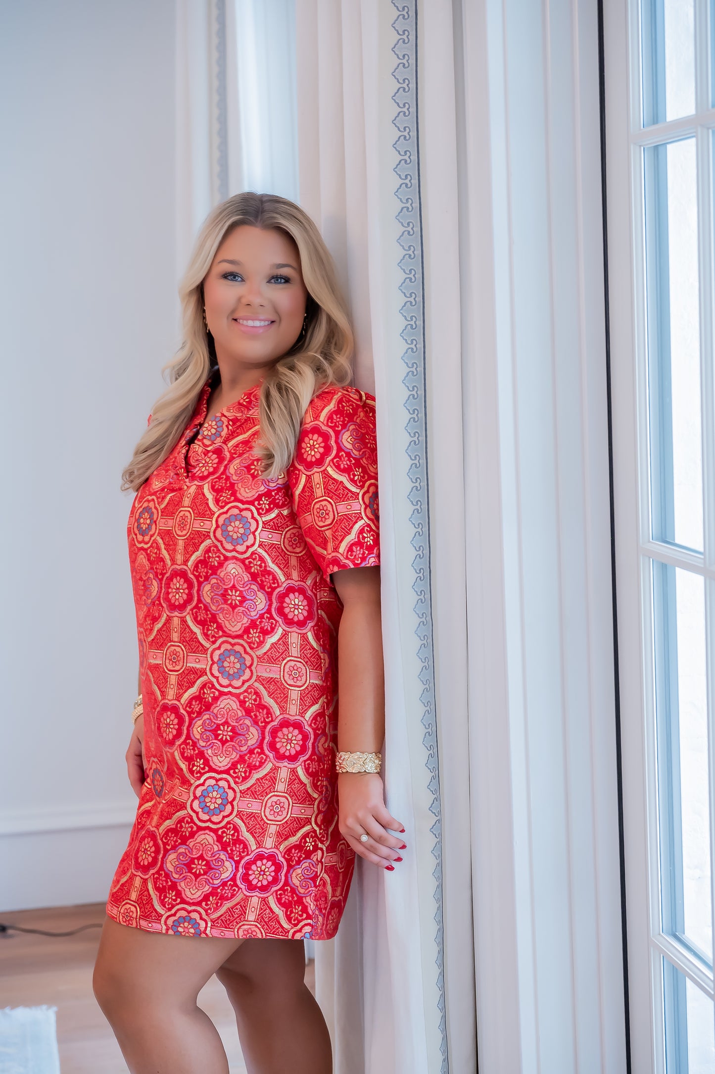 Sandy Mandala Jacquard Dress