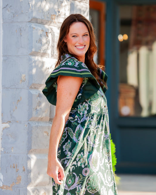 Laurie Green Printed Midi Dress