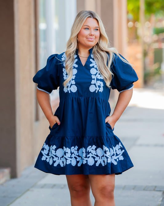 Kiersten Embroidered Tiered Dress