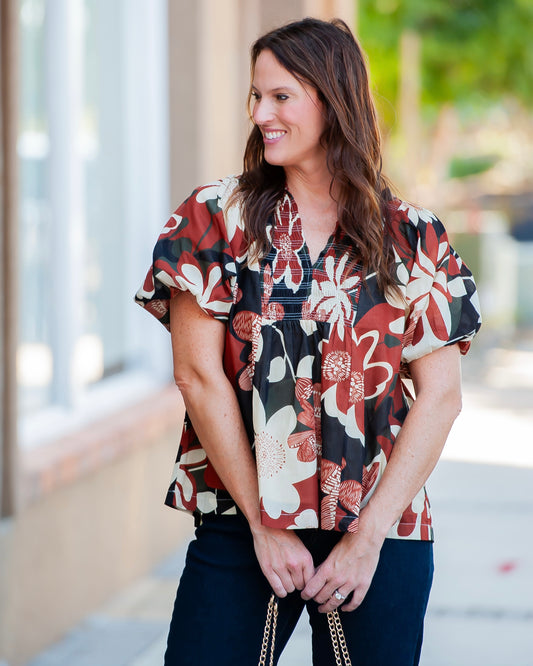 Joyce Floral Print Top