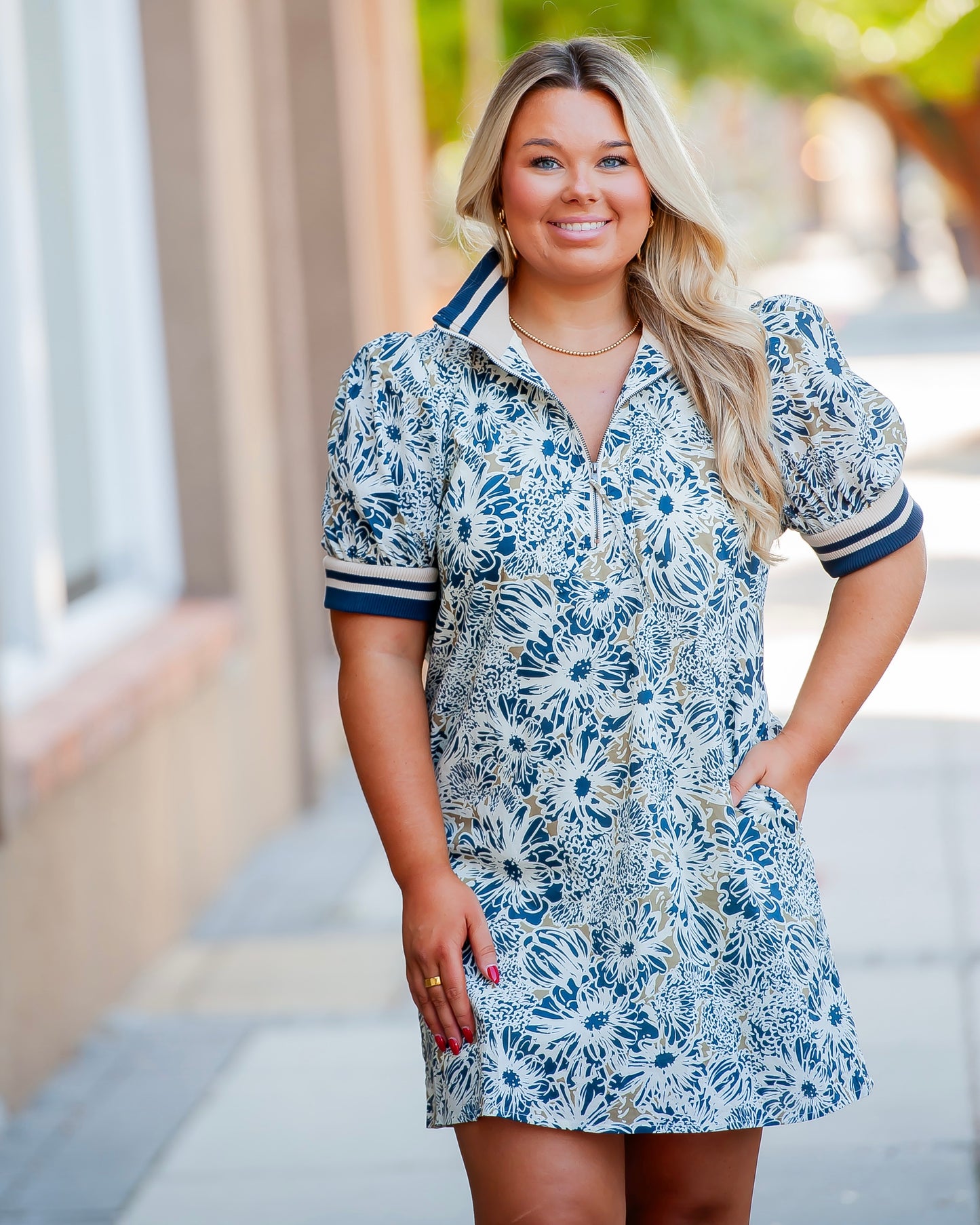 Vera Zip-Up Floral Dress