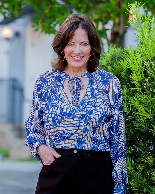Rosita Abstract and Floral Print Top