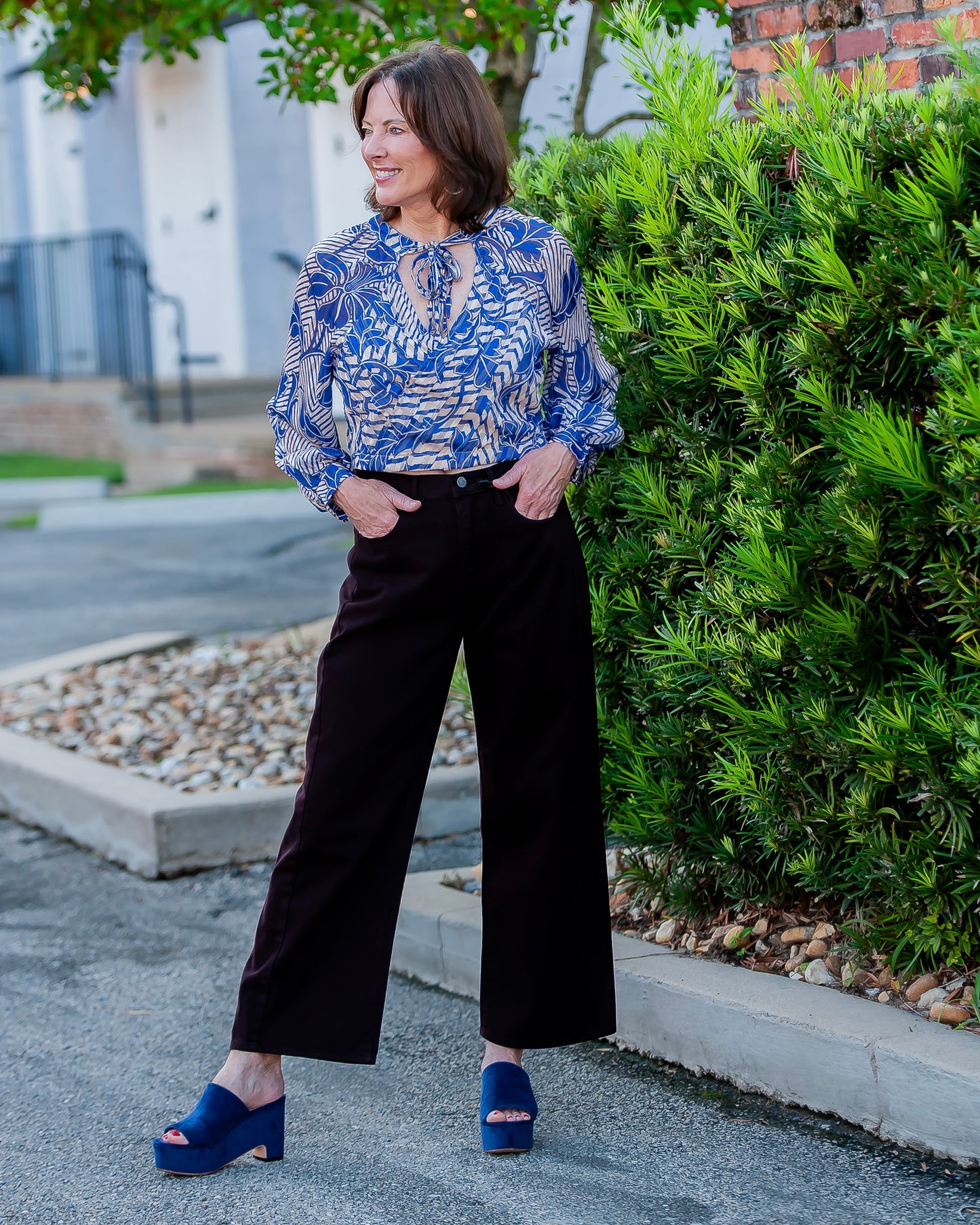 Rosita Abstract and Floral Print Top