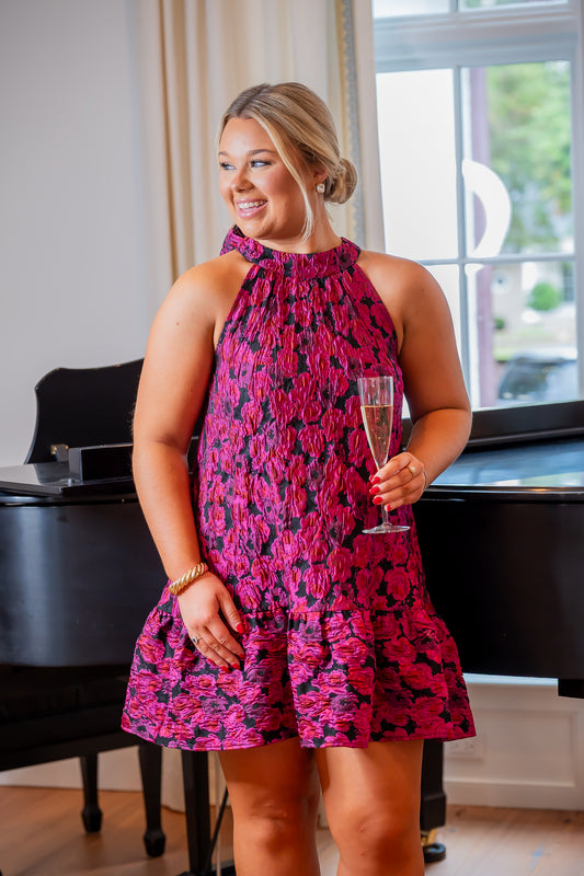 Genesee Floral Halter Dress