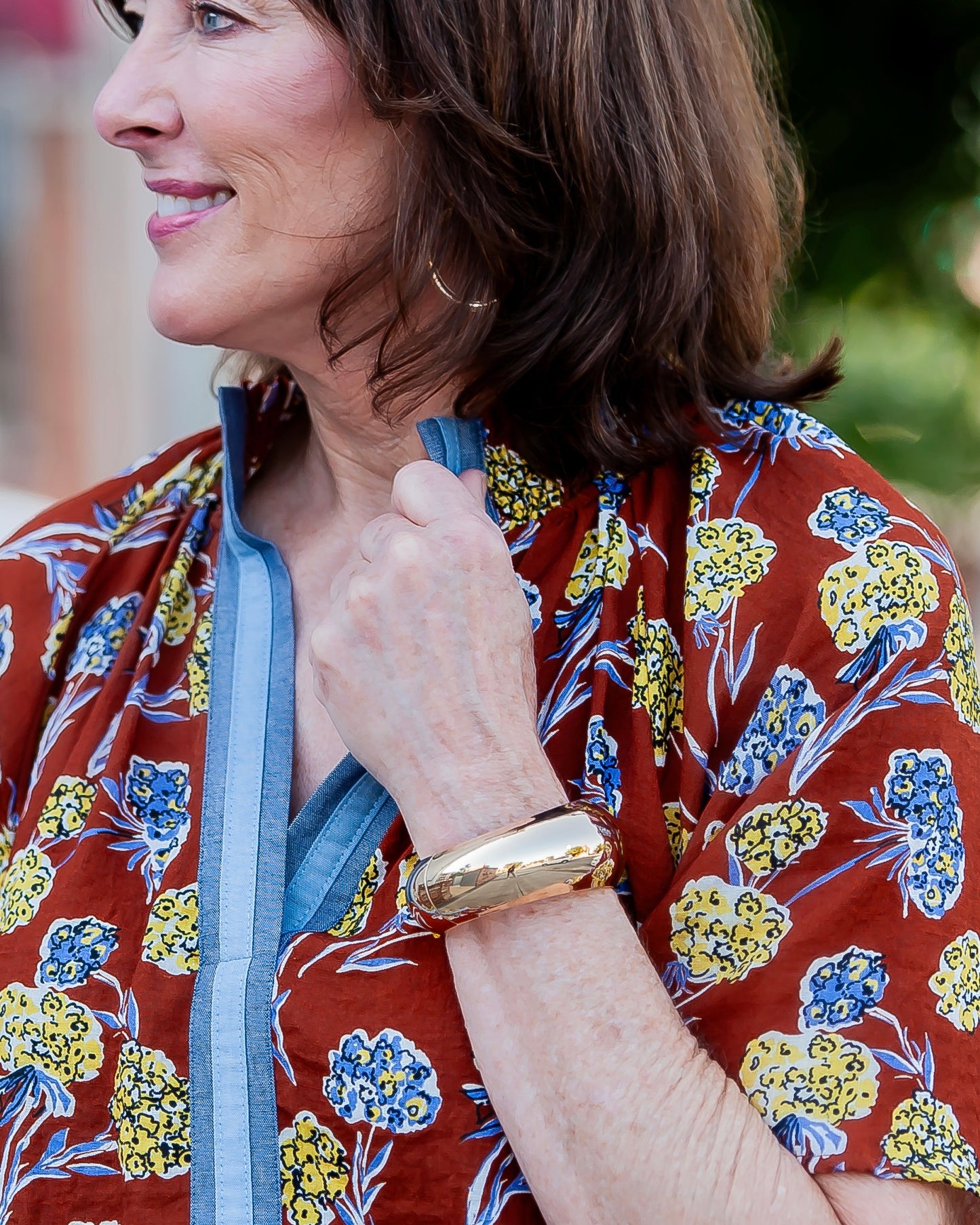 Folsom Flower Print Top