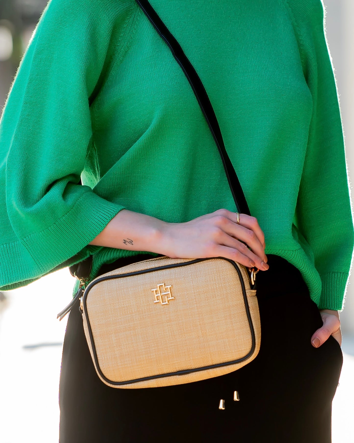 Margoe Crossbody Natural Black