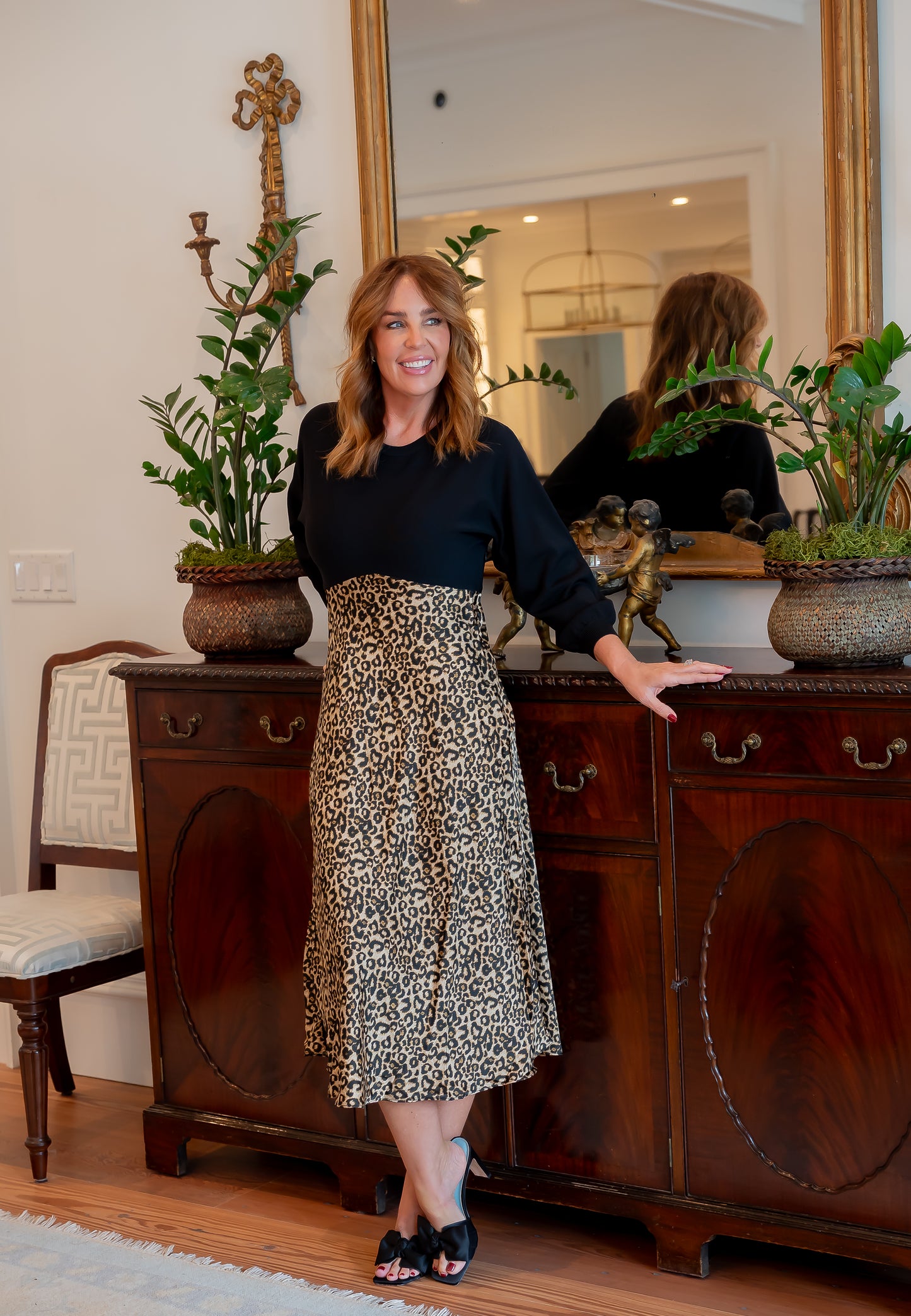 Glendale Leopard Sweater Dress