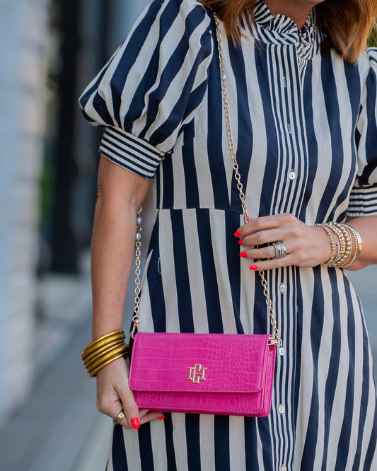 Brynleigh Clutch Crossbody Hot Pink EC