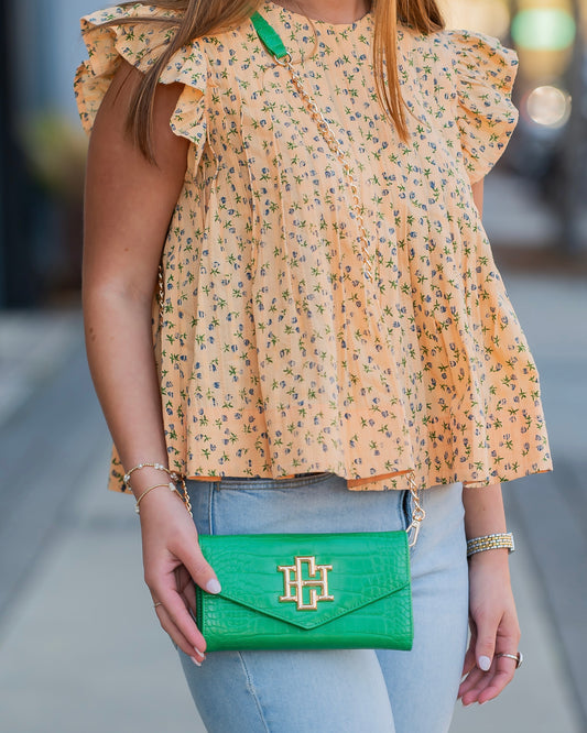 Carlington Clutch/Crossbody Kelly Green EC
