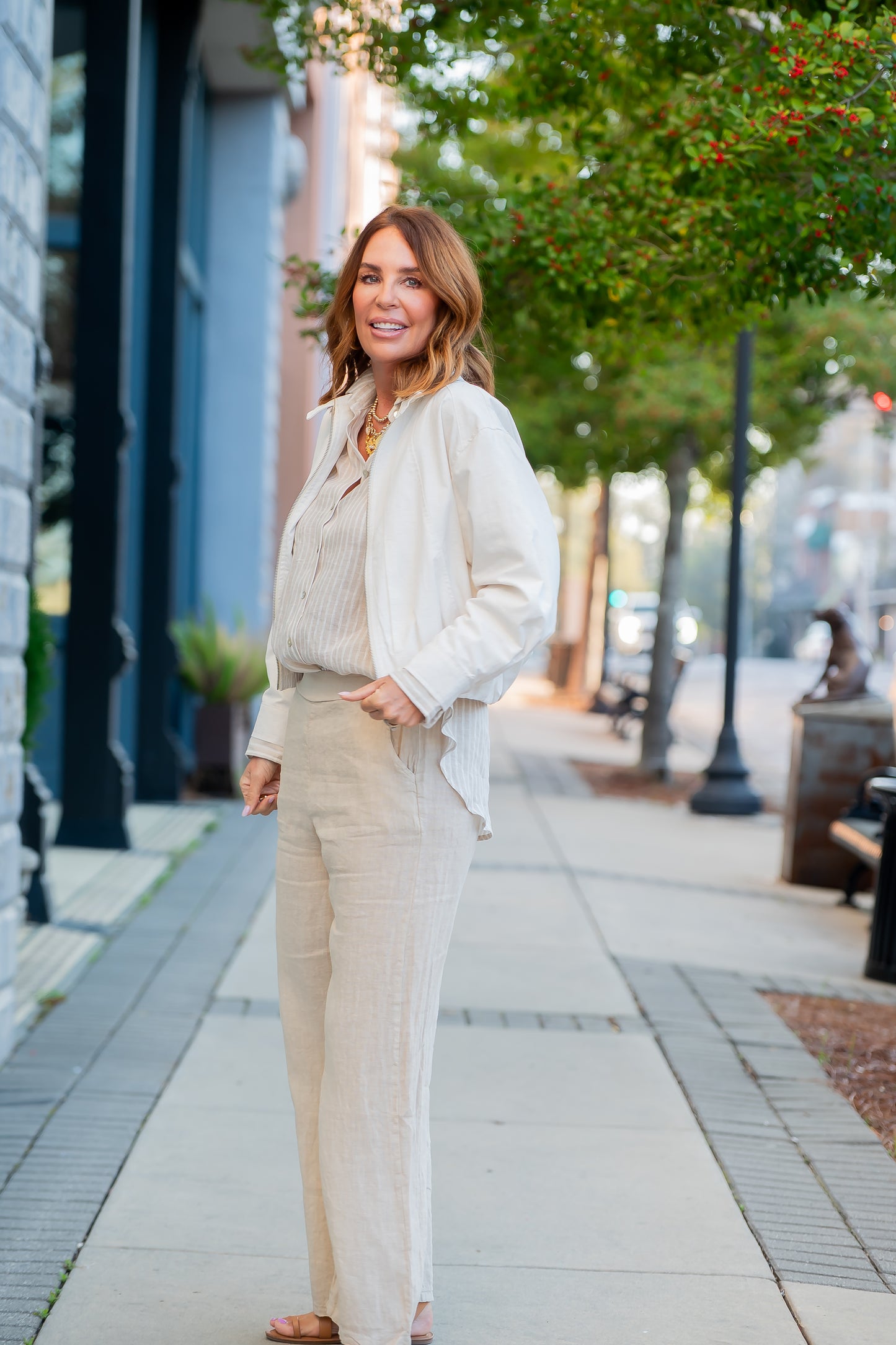 Paradise Island Linen Pants - Beige