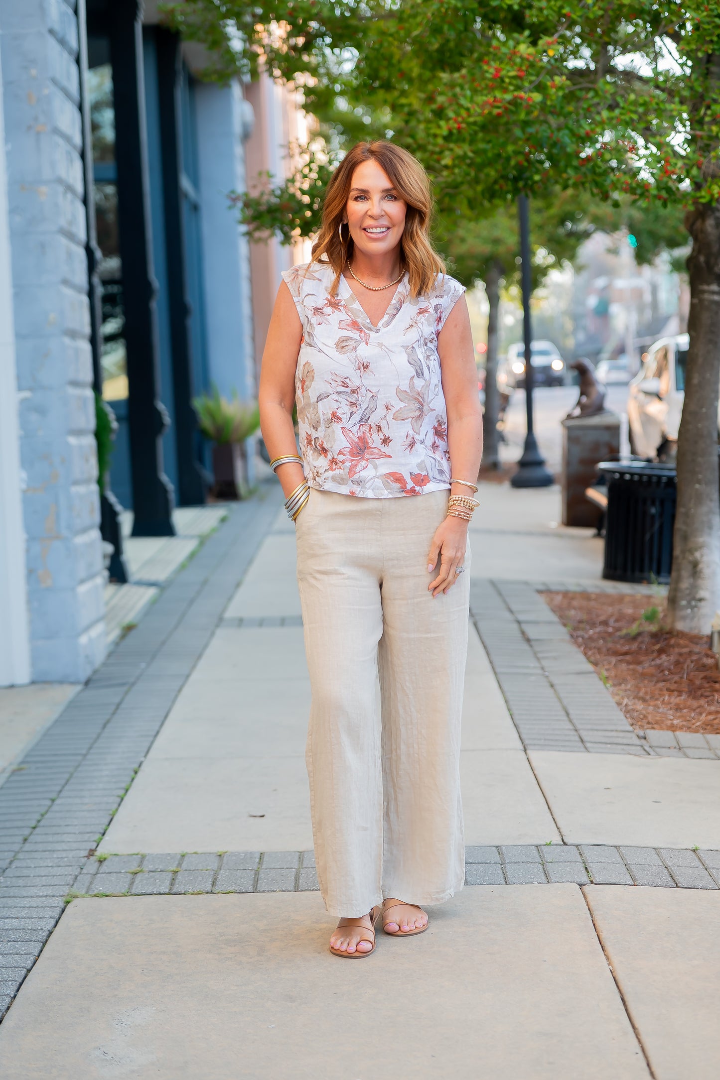 Paradise Island Linen Pants - Beige
