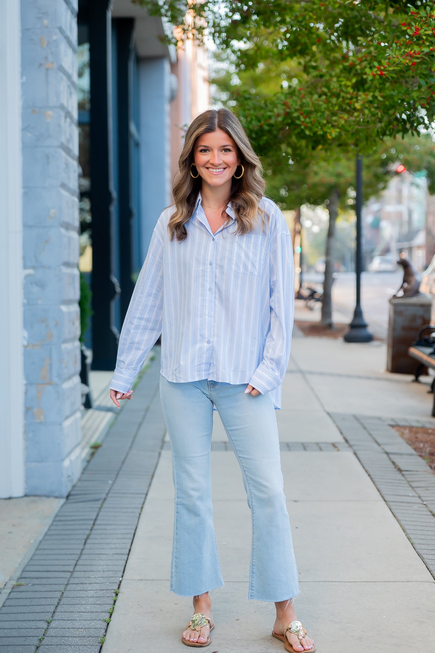 Barcelona Classic Stripe Boyfriend Shirt