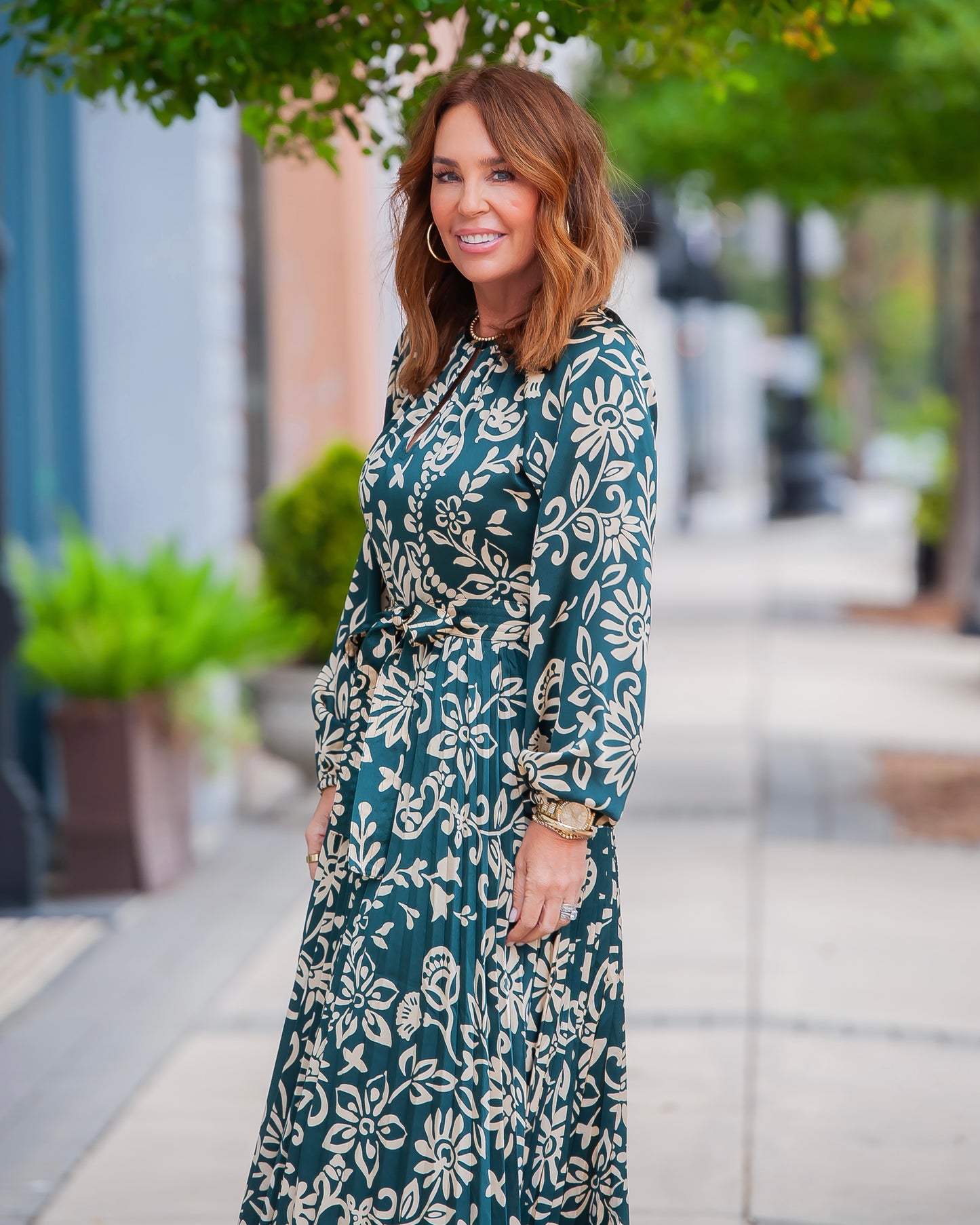 Katherine Pleated Midi Dress