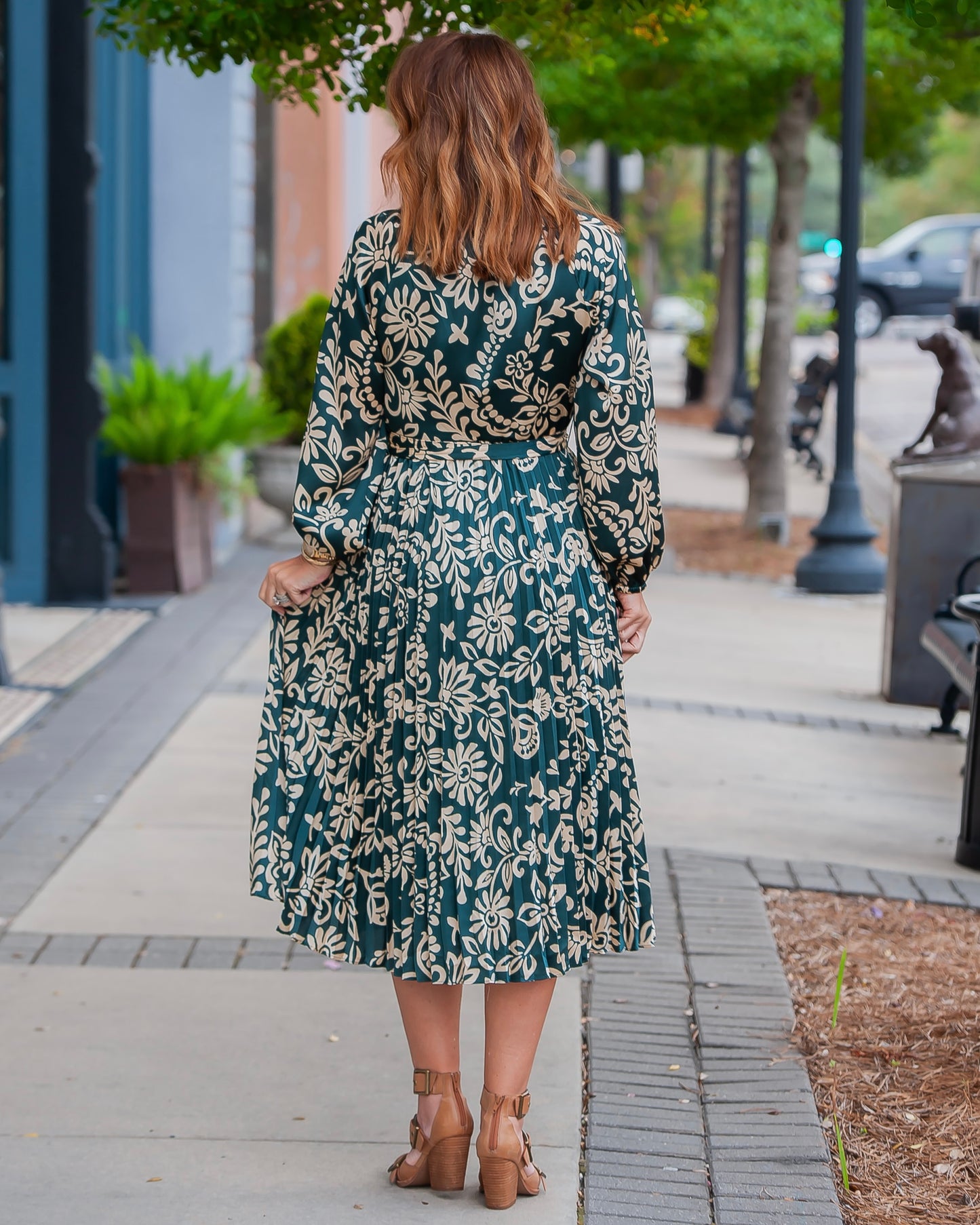 Katherine Pleated Midi Dress