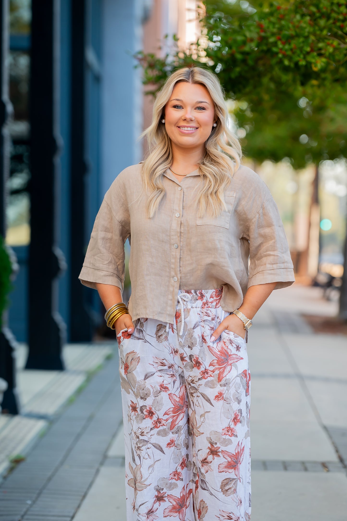 St Tropez Button Down Top