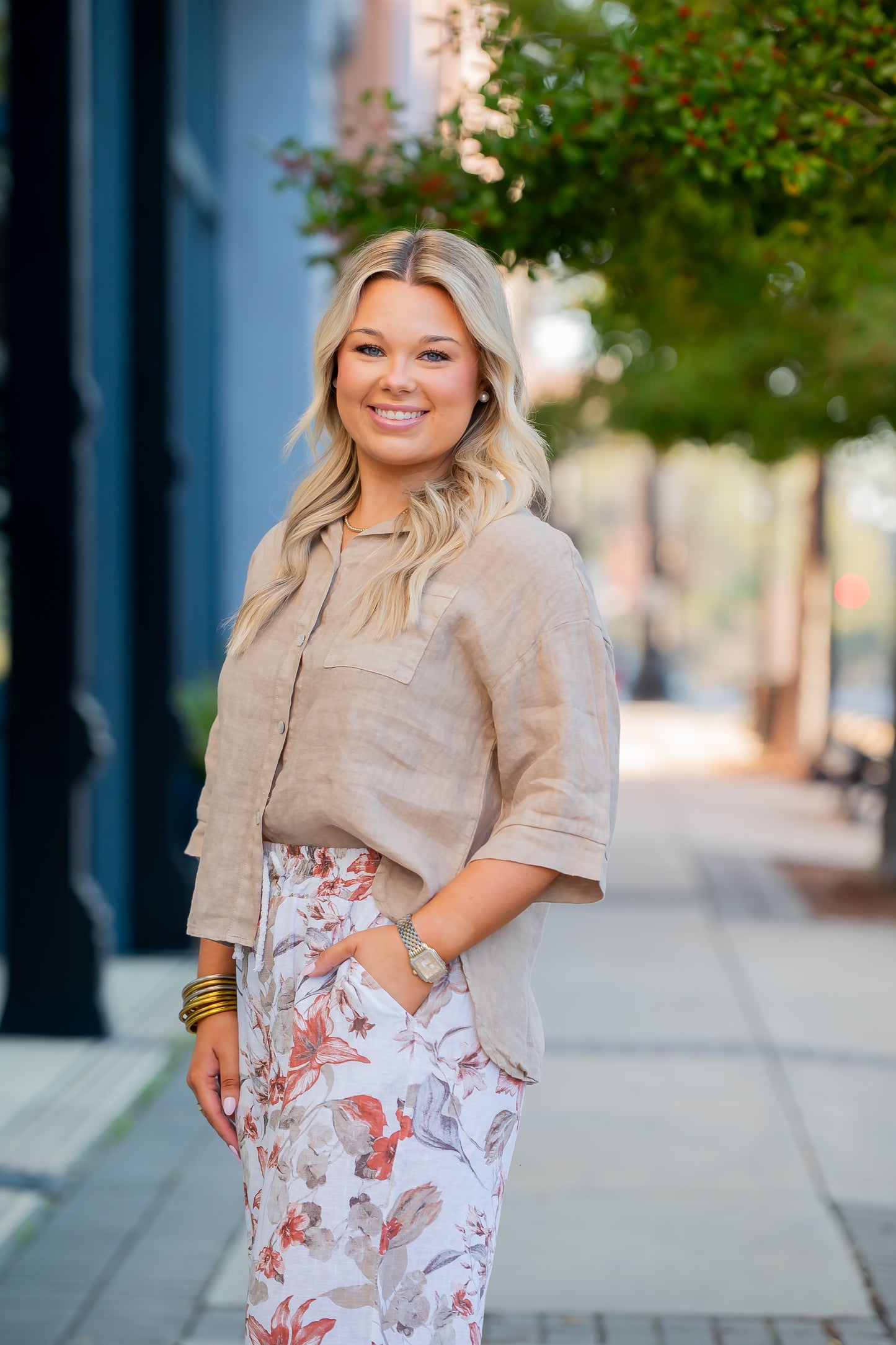St Tropez Button Down Top