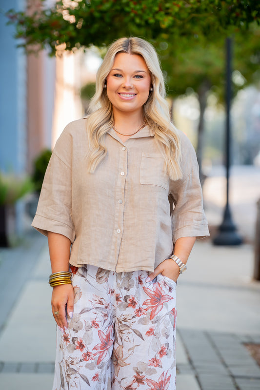 St Tropez Button Down Top