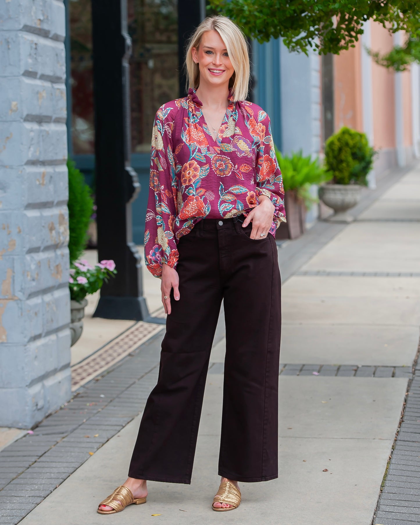 Suzie Long sleeve Floral Top