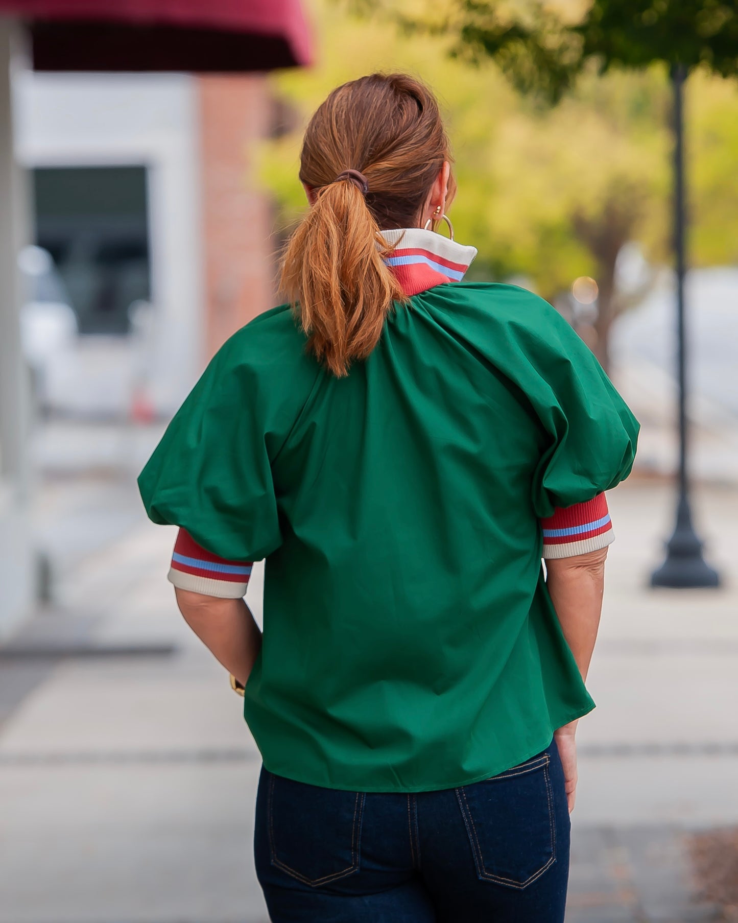 Ryals Zip Up Top- Green