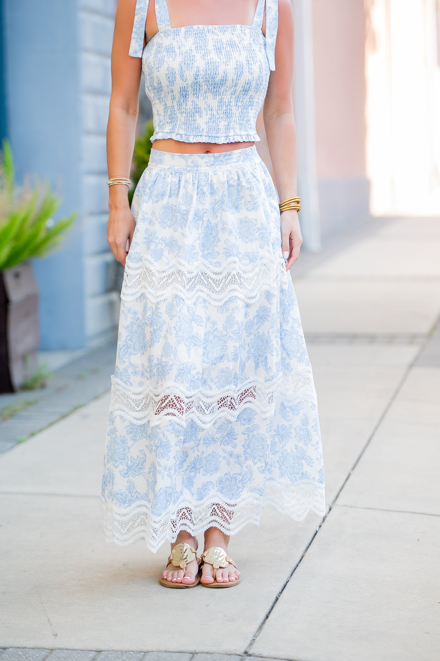 Cherish Floral Print Top & Skirt Set