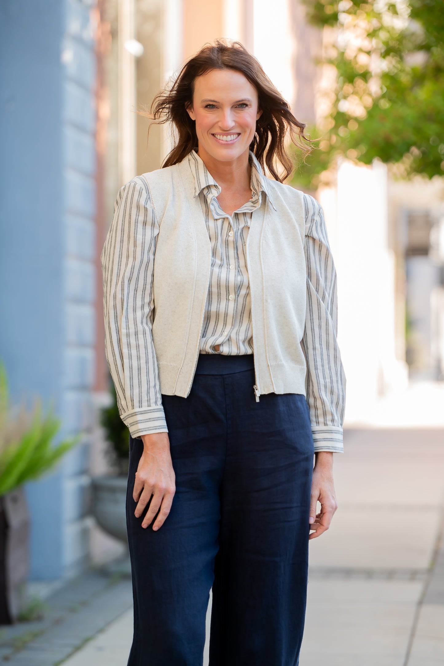 Melbourne Structured Two-way Zip Knit Vest