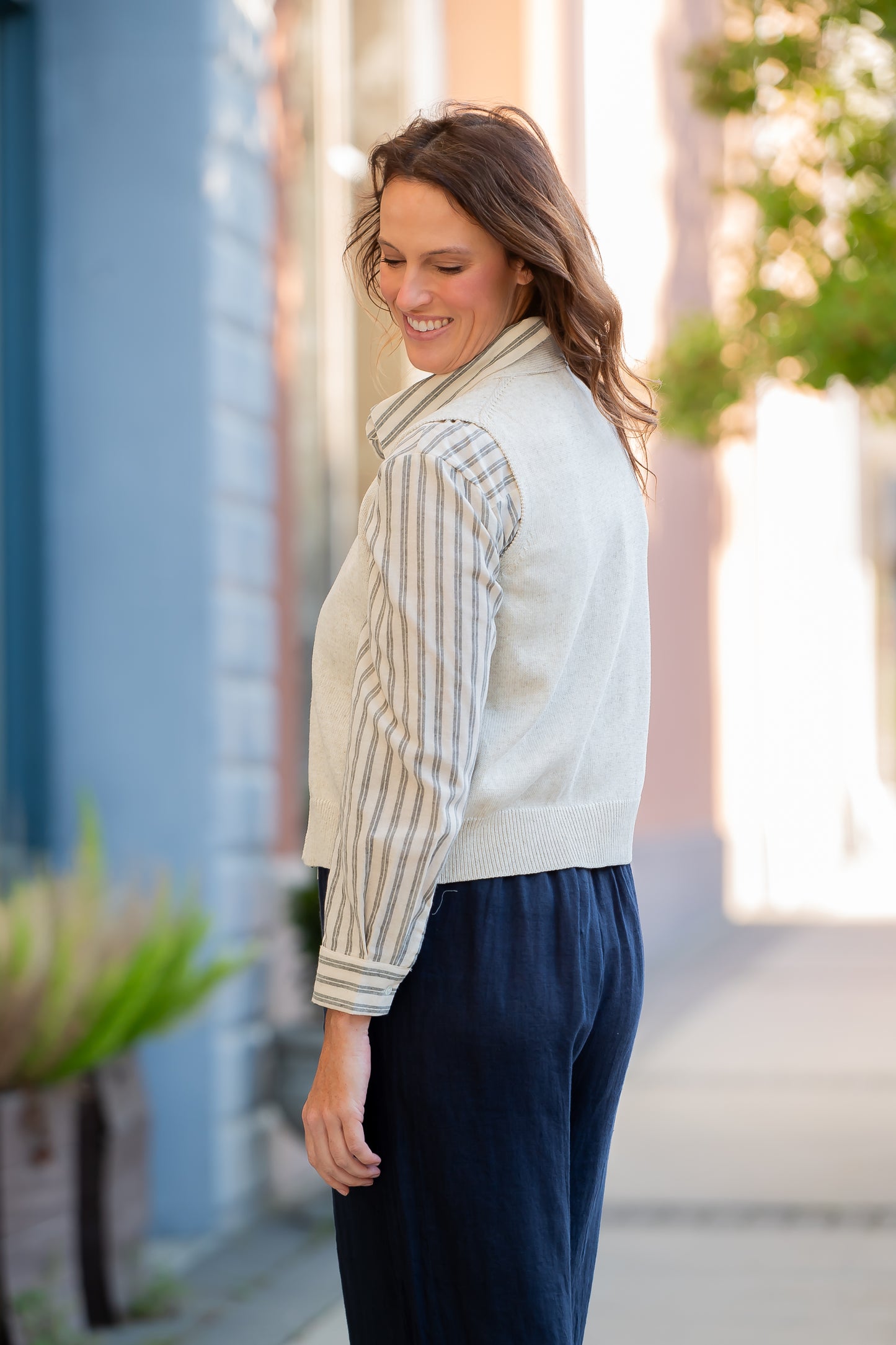 Melbourne Structured Two-way Zip Knit Vest